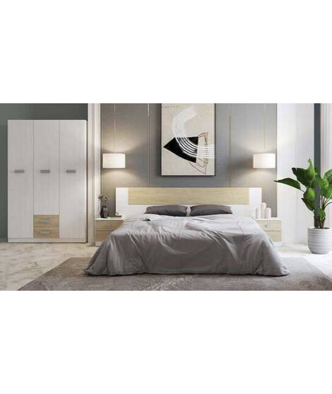 DORMITORIO MATRIMONIO C/ARM.3P MOD.DONALD AMBIENTE 02-BCOLOR ANDERSEN-PINO