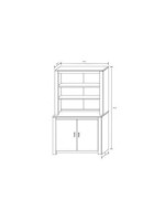 LIBRERIA 2 PUERTAS MOD.RONCAL AMBIENTE 17 ANDERSEN-ROBLE