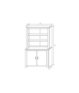 PARTE ALTA LIBRERIA 2 PUERTAS MOD.RONCAL TRUFA-CAÑON