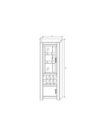 VITRINA 1P. CRISTAL LEDS MOD.RONCAL TRUFA-CAÑON