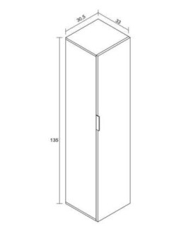 MODULO 1 PUERTA VERTICAL 135CM MOD.ITALIA SALERMO