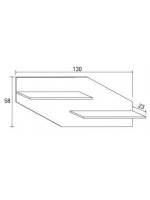 RESPALDO 2 ESTANTES CHAFLAN 130CM MOD.LARA CAMBRIA