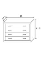 COMODA 4 CAJONES MOD.LARA ANDERSEN P-GRIS