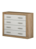 COMODA 4 CAJONES MOD.LARA CAMBRIA-BLANCO