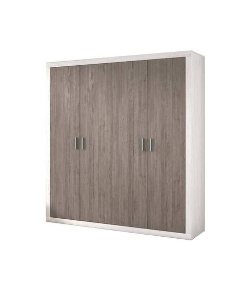 ARMARIO 4P. BATIENTES MOD.LARA ANDERSEN PINO-GRIS