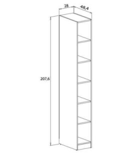 ESTANTERIA ESTRECHA 208CM MOD.DONALD PUCCINI