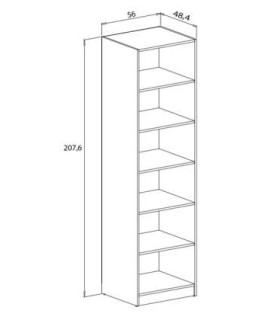 ESTANTERIA 208 CM. MOD.DONALD ANDERSEN PINO