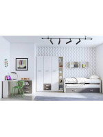 DORMITORIO CON ARMARIO MOD.DONALD AMBIENTE 12BCOLOR ANDERSEN GRAFITO