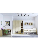 DORMITORIO CON ARMARIO MOD.DONALD AMBIENTE 12DCOLOR PUCCINI GRAFITO
