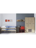 DORMITORIO CON ARMARIO MOD.DONALD AMBIENTE 11DCOLOR PUCCINI GRAFITO