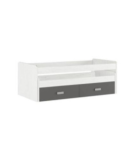 CAMA COMPACTA+C.NIDO CON CAJONERA MOD.DONALD ANDERSEN-GRAFITO
