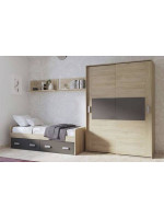 DORMITORIO CON ARMARIO MOD.DONALD AMBIENTE 7DCOLOR PUCCINI GRAFITO