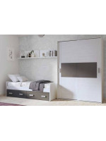 DORMITORIO CON ARMARIO MOD.DONALD AMBIENTE 7ACOLOR ANDERSEN GRAFITO