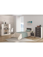 DORMITORIO S/ARMARIO MOD.DONALD AMBIENTE 2BCOLOR ANDERSEN GRAFITO
