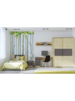 DORMITORIO CON ARMARIO MOD.DONALD AMBIENTE 4ACOLOR PUCCINI GRAFITO