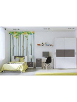 DORMITORIO CON ARMARIO MOD.DONALD AMBIENTE 4BCOLOR ANDERSEN GRAFITO
