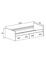 CAMA NIDO 2 CAJONES MOD.DONALD PUCCINI-GRAFITO