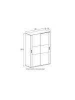 ARMARIO 2P.CORREDERA 150CM. MOD.DONALD PUCCINI-ANDERSEN