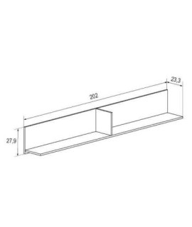 ESTANTE L 202 CM. MOD.DONALD PUCCINI