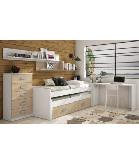 DORMITORIO JUVENIL COMPLETO MOD.DONALD+ AMB.40