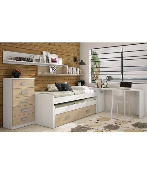 DORMITORIO JUVENIL COMPLETO MOD.DONALD+ AMB.40