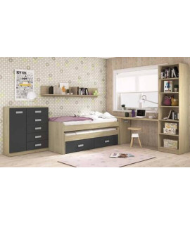DORMITORIO JUVENIL COMPLETO MOD.DONALD+ AMB.41