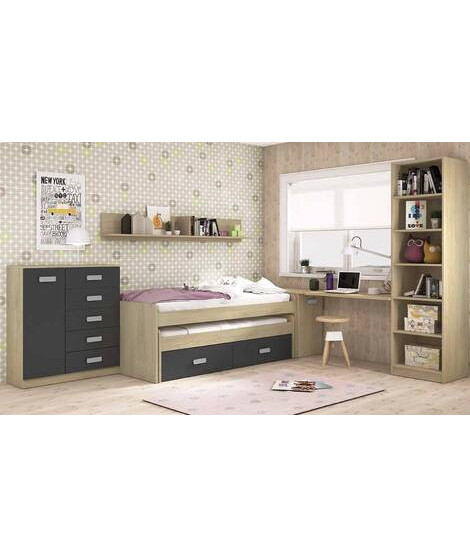 DORMITORIO JUVENIL COMPLETO MOD.DONALD+ AMB.41