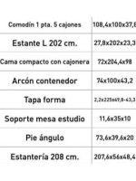 DORMITORIO JUVENIL COMPLETO MOD.DONALD+ AMB.41