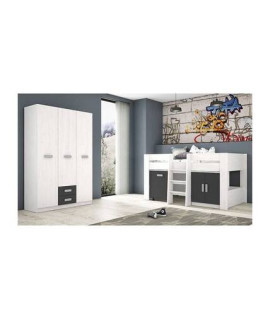 DORMITORIO JUVENIL COMPLETO MOD.DONALD+ AMB.44