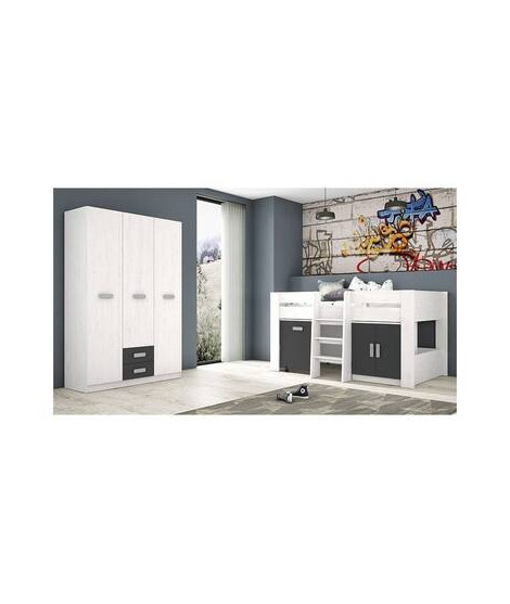 DORMITORIO JUVENIL COMPLETO MOD.DONALD+ AMB.44