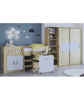 DORMITORIO JUVENIL COMPLETO MOD.DONALD+ AMB.45