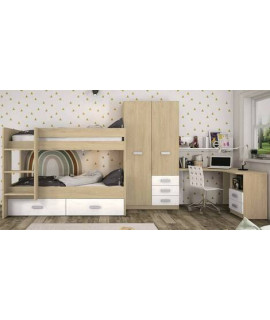 DORMITORIO JUVENIL COMPLETO MOD.DONALD+ AMB.48