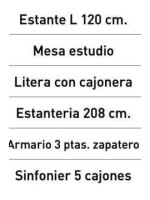 DORMITORIO JUVENIL COMPLETO MOD.DONALD+ AMB.49