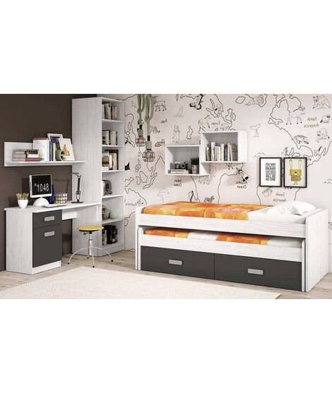 DORMITORIO JUVENIL COMPLETO MOD.DONALD+ AMB.36