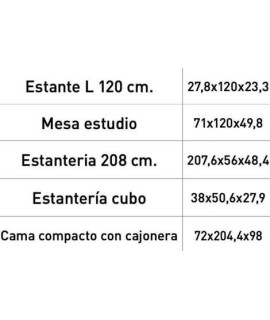 DORMITORIO JUVENIL COMPLETO MOD.DONALD+ AMB.36