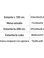 DORMITORIO JUVENIL COMPLETO MOD.DONALD+ AMB.36