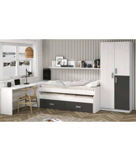 DORMITORIO JUVENIL COMPLETO MOD.DONALD+ AMB.37