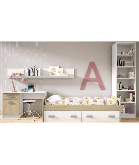 DORMITORIO JUVENIL COMPLETO MOD.DONALD+ AMB.24