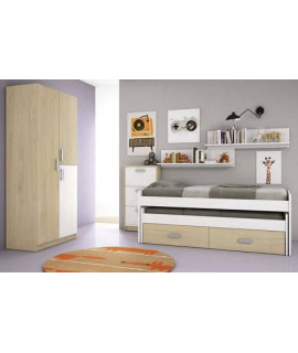 DORMITORIO JUVENIL COMPLETO MOD.DONALD+ AMB.26