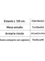 DORMITORIO JUVENIL COMPLETO MOD.DONALD+ AMB.27