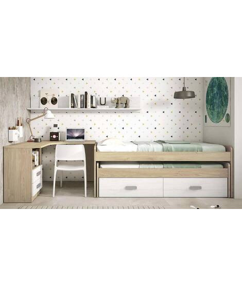 DORMITORIO JUVENIL COMPLETO MOD.DONALD+ AMB.30
