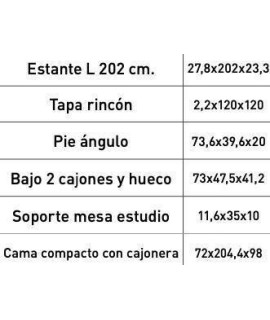 DORMITORIO JUVENIL COMPLETO MOD.DONALD+ AMB.30