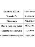 DORMITORIO JUVENIL COMPLETO MOD.DONALD+ AMB.30