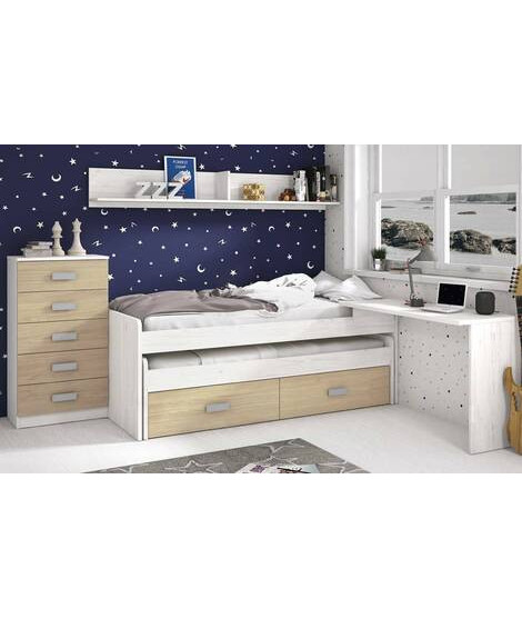 DORMITORIO JUVENIL COMPLETO MOD.DONALD+ AMB.32