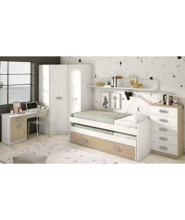 DORMITORIO JUVENIL COMPLETO MOD.DONALD+ AMB.33