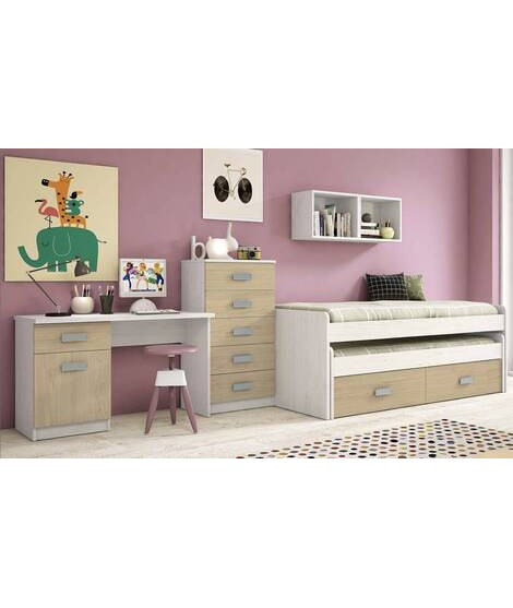 DORMITORIO JUVENIL COMPLETO MOD.DONALD+ AMB.34